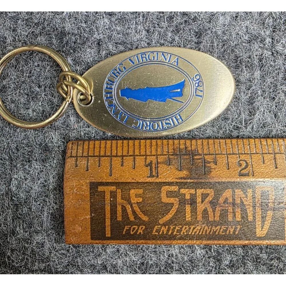 Historic Lynchburg Virginia 1786 Keychain Oval Design